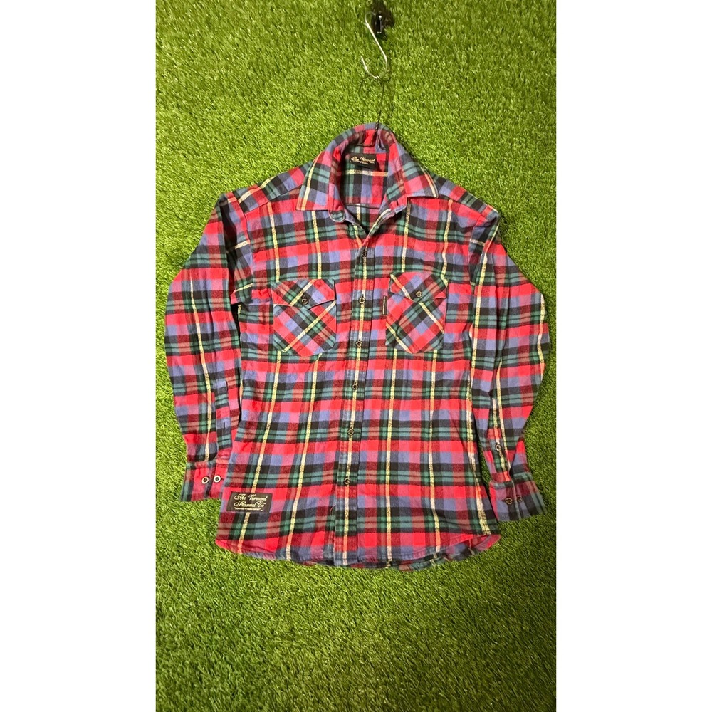 The‎ Vermont Flannel Co. Red Plaid Button Up Shirt X-Small Warm Cozy